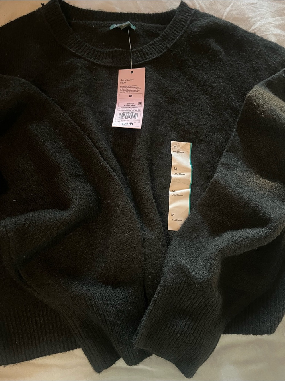 wild fable cropped Black Crewneck Sweater